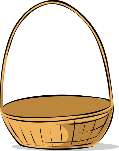 Empty Vector Easter Basket Sketch Illustration - place anything in the basket — Stock Vector