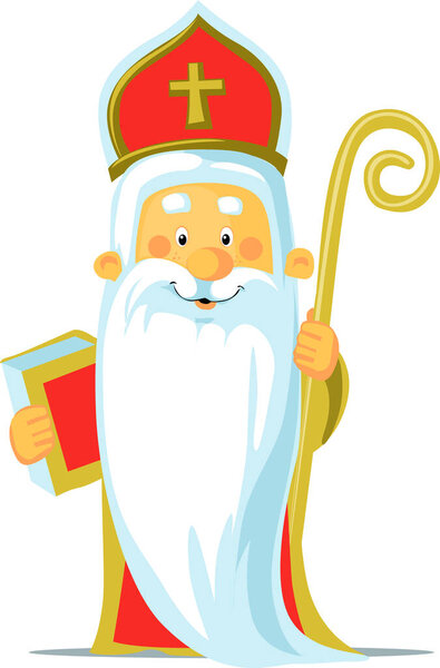 Saint Nicholas - Vector Illustration Isolated on White Background