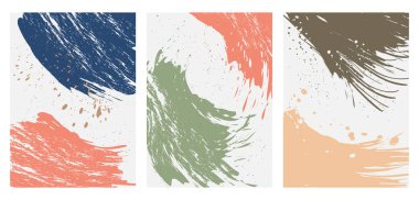 Soyut arkaplan çağdaş. Elle çizilmiş karalama nesneleri ve çeşitli şekiller. Fırça darbesi elementli geometrik şablon. Poster vektör çizimi