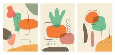 Arka plan için çeşitli şekiller ve nesneler çizdim. Çağdaş modern modayı karalamak. vektör illüstrasyonu