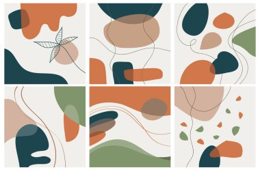 Arka plan için çeşitli şekiller ve nesneler çizdim. Çağdaş modern modayı karalamak. vektör illüstrasyonu