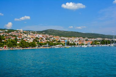 Panoramik Akdeniz kıyı kasabası Crikvenica. Istria, Emili23cinsiyet