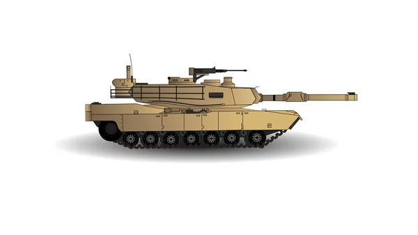 Illustration Vectorielle Char Combat Principal Abrams M1A2 Est Char Combat — Image vectorielle