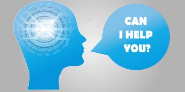 Yapay zeka AI fütüristik konsept. Yapay zeka yardım kavramı. İnsan büyük veri görselleştirme Cyber zihin ile. Makine derin öğrenme.