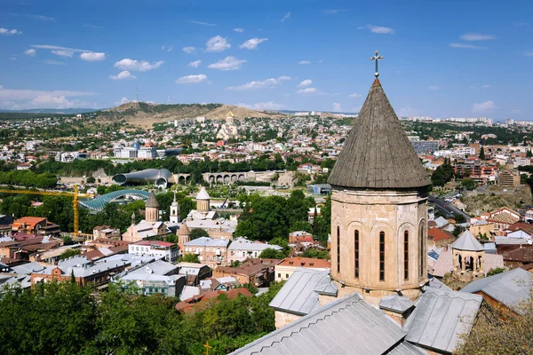 Vista Tbilisi Tempo Ensolarado Geórgia — Fotografia de Stock