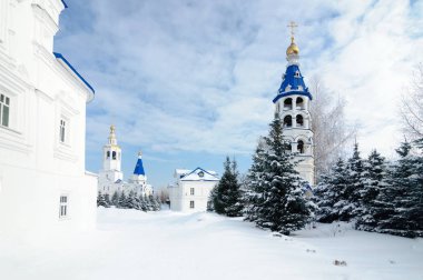 Küçük çan kulesinde Zilantov kutsal Dormition Manastırı, Kazan, Rusya Federasyonu.