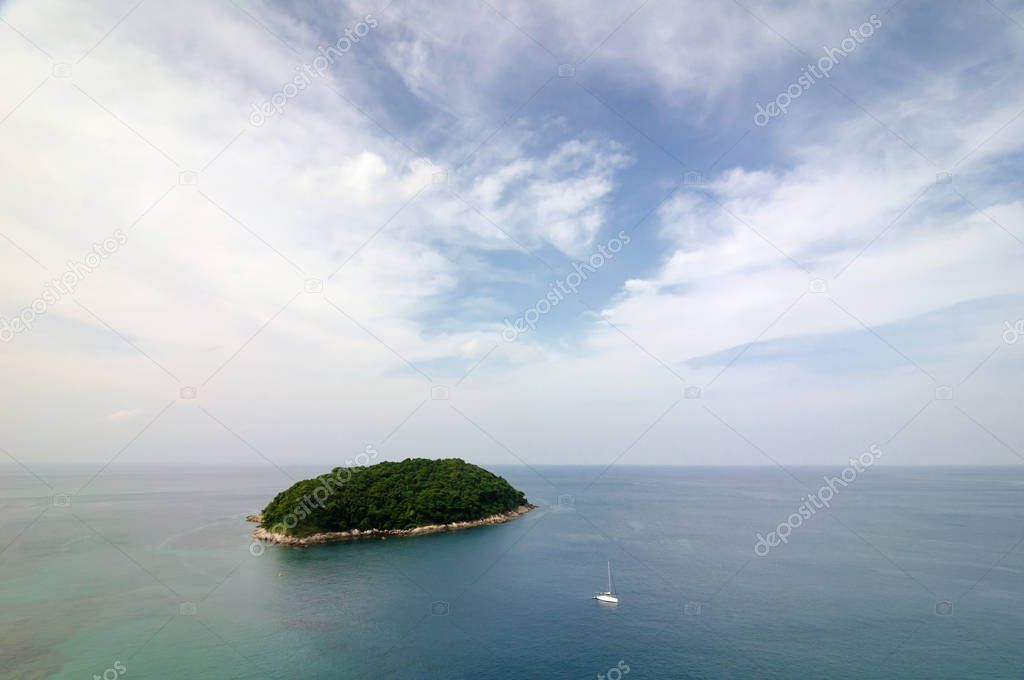 A small green island in the Adaman sea, Thailand.