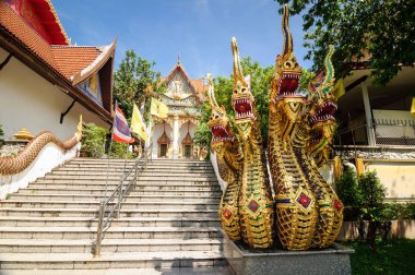 Budist tapınağı, Wat Wichit Songkram'ın kuzeyinde Phuket Town.