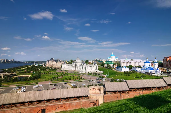 Uitzicht op het centrale deel van Kazan, Rusland. — Stockfoto