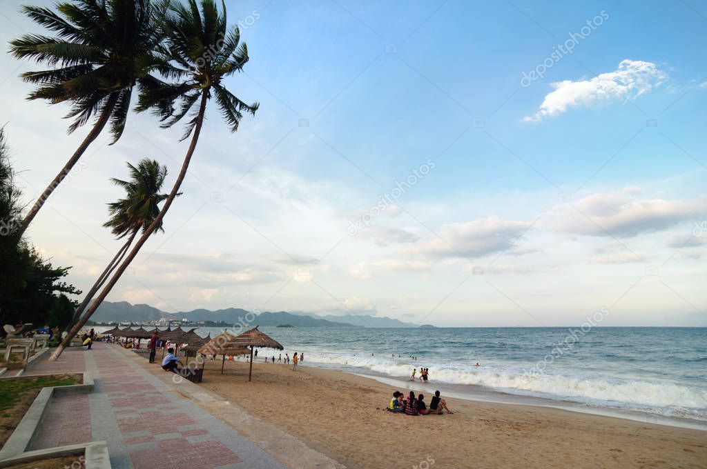 In the evening on the waterfront of Nha Trang.