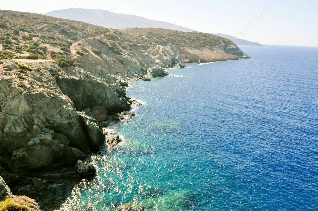 The Mediterranean coast the island of Crete
