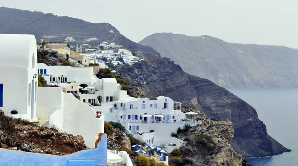 Traditional architectural style of village Oia on the island of Santorini.