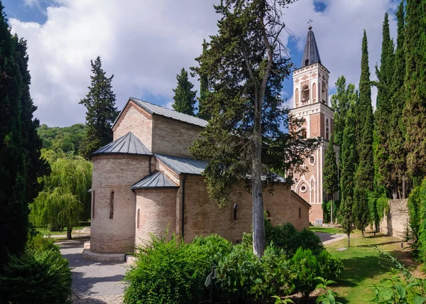 Igreja São Jorge Torre Sineira Mosteiro Bodbe Geórgia — Fotografia de Stock