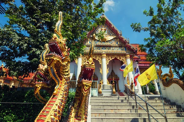 Wat Wichit Sangkaram Chrám Orientační Bod Phuket Město Phuket Thajsko — Stock fotografie