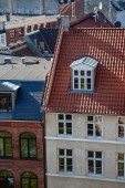 a légi felvétel a különböző épületek és a háztetőkre, Koppenhága, Dánia