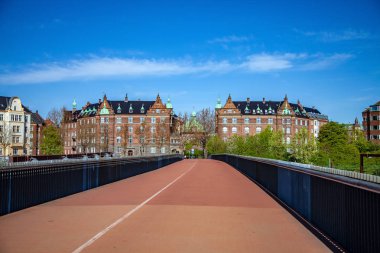 boş Köprüsü ve tarihi binalar, Kopenhag, Danimarka ile güzel cityscape