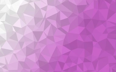 Pembe bir arka plan. Soyut poligonal vektör. Geometrik üçgen. 