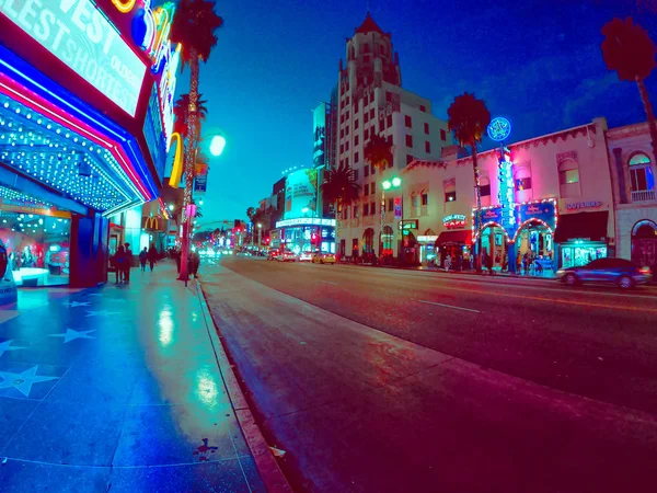 Belle vue sur la ville de Californie la nuit — Photo