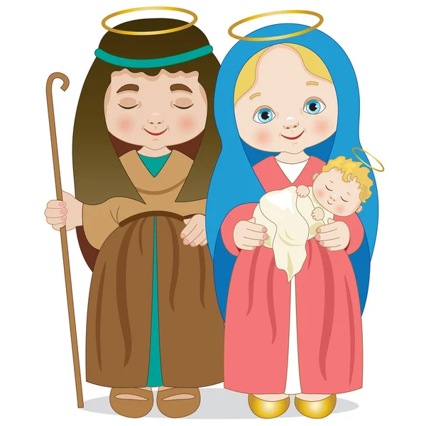 Holy Family White Background — Stock Vector