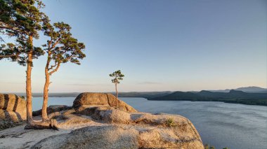 Gün batımı, Borovoe Gölü, Kazakistan Milli Parkı Burabay