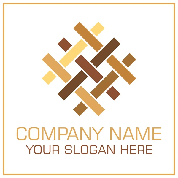 Düz stil vektör Logo parke / laminat döşeme şirket için