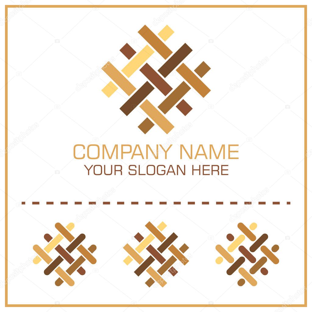 Flat Style Vector Logo Parquet / Laminate for Flooring Company