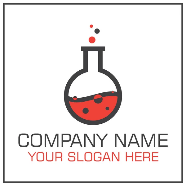 Flask Laboratório Com Projeto Líquido Logotipo Vetor Para Empresa Laboratório —  Vetores de Stock