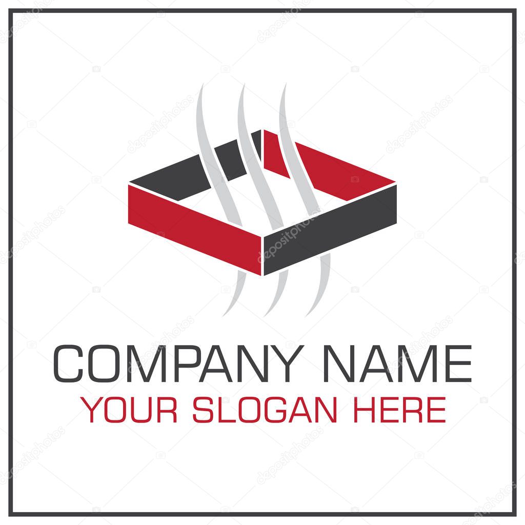 Ventilation / Air Transfer System Vector Logo for Conditioning Company