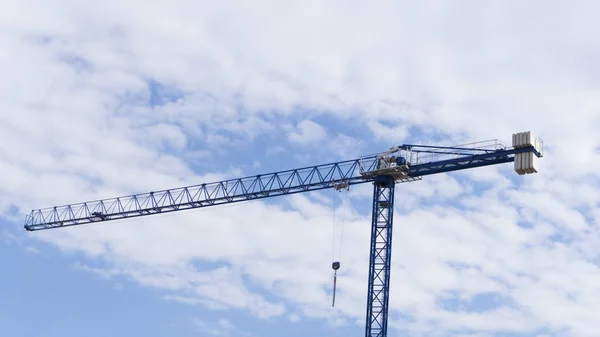 Crane Cranes Blue Sky Clouds Construction Advertising Design — Stock Photo, Image