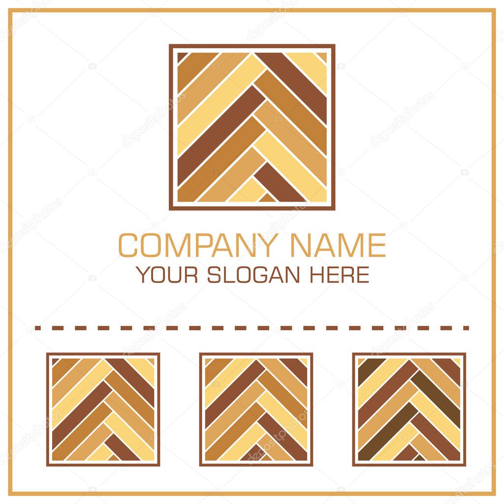 Flat Style Vector Logo Laminate / Parquet for Flooring Company