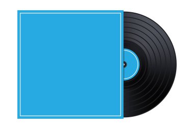 Vektör vinil kutusunda / kapağı Mockup / şablon çizimi
