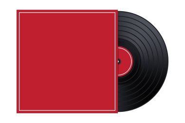 Vektör vinil kutusunda / kapağı Mockup / şablon çizimi