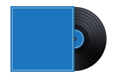 Vektör vinil kutusunda / kapağı Mockup / şablon çizimi