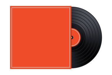 Vektör vinil kutusunda / kapağı Mockup / şablon çizimi