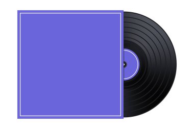 Vektör vinil kutusunda / kapağı Mockup / şablon çizimi