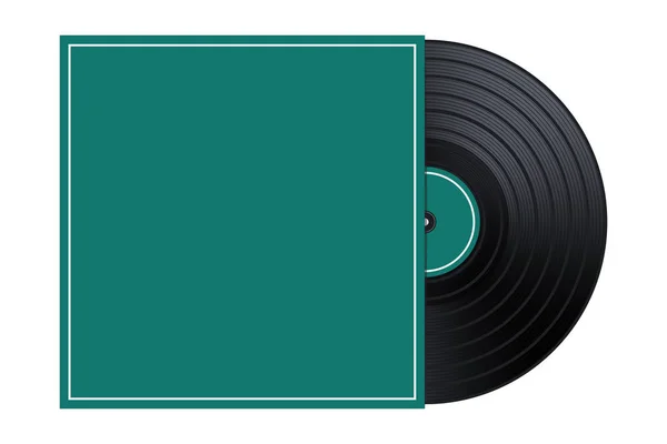 Vektör vinil kutusunda / kapağı Mockup / şablon çizimi