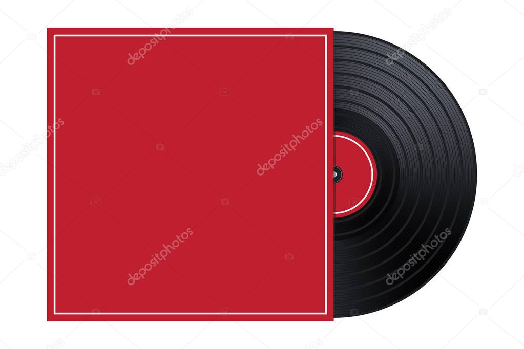 Vector Vinyl in the Box / Cover Mockup / Template Illustration