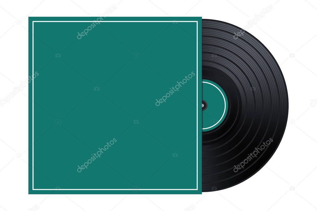 Vector Vinyl in the Box / Cover Mockup / Template Illustration