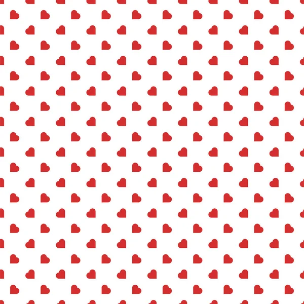 Red Hearts Seamless Love Background Pattern Valentine Mother Woman Day — Stock Vector