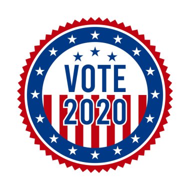 2020 Başkanlık Seçim Rozeti - Amerika Birleşik Devletleri. ABD Vatansever Yıldızlar ve Çizgiler. Amerikan Demokrat / Cumhuriyetçi Destek İğnesi, Amblem, Damga veya Düğme. 3 Kasım