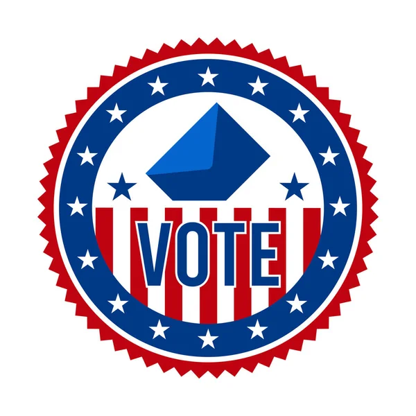 Emblema Votação Eleitoral Presidencial 2020 Estados Unidos América Usa Patriotic — Vetor de Stock