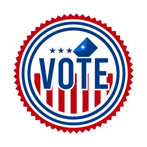 2020 Başkanlık Seçim Rozeti Abd Vatansever Yıldızlar Çizgiler Amerika Birleşik — Stok Vektör