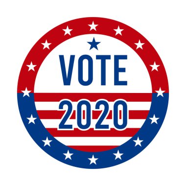 2020 Başkanlık Seçim Rozeti - Amerika Birleşik Devletleri. Amerikan Vatanseverlik Sembolü, Amerikan Bayrağı. Demokratik / Cumhuriyetçi Destek İğnesi, Amblem, Damga veya Düğme. 3 Kasım