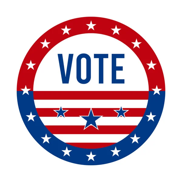 Emblema Votação Eleitoral Presidencial 2020 Estados Unidos América Símbolo Patriótico — Vetor de Stock