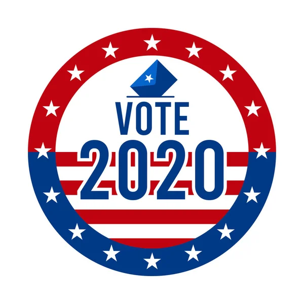 2020 Prezidentský Volební Odznak Spojené Státy Americké Usa Vlastenecký Symbol — Stockový vektor