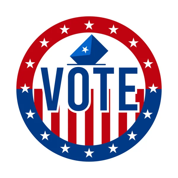 Emblema Votação Eleitoral Presidencial 2020 Estados Unidos América Símbolo Patriótico — Vetor de Stock