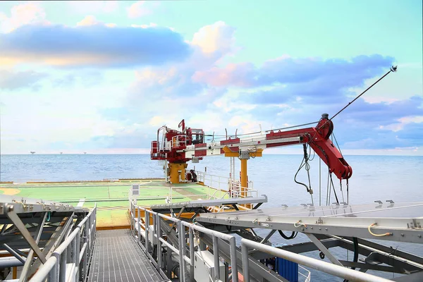 Stavební Plošina Pro Těžbu Ropy Zemního Plynu Moři Ropný Plynárenský — Stock fotografie