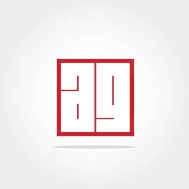 İlk mektup Ag Logo şablonu vektör tasarımı