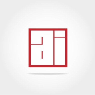 İlk harf AI Logo şablonu vektör tasarımı