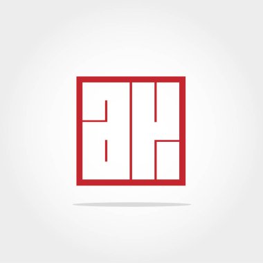 İlk mektup Ak Logo şablonu vektör tasarımı